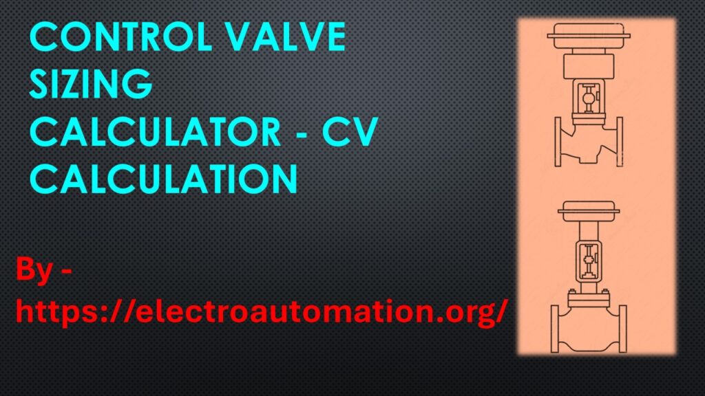control valve sizing calculator